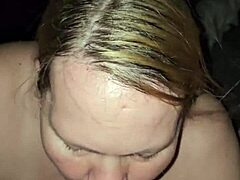 Casual redhead MILF SUCKS COCK eagerly. Then she hops on for a CREAMPIE finish.