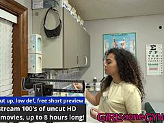 intriguing backstage close-up of mara luv in latex gloves with shaved pussy and natural tits