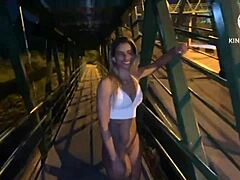 Minha ESPOSA Transando na RUA com um DESCONHECIDO pela PRIMEIRA VEZ in Public Outdoor Fucking