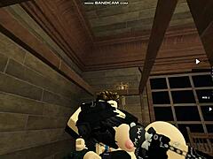 I love how this Roblox emo chick gets pounded hard on the bed in part 1