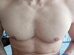 Playing with Foreskin While Jerking off Big Cock and Cumming