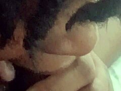 Amateurs Contrast Fat BBW Jill Wettmout with Sloppy Close-Up Blowjob on Massive Black Monster Cock