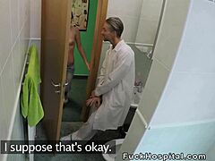 The doctor secretly records his intense session with the redhead patient in the hospital.