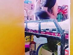 This desi housewife ends up fucking the store keeper, chatting dirty in Telugu all the while.