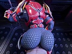Oh man, that female sangheili with big tits dominates and fucks with monster cock creampie!