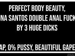 20yo brazilian beauty bruna santos takes huge cocks in gaping anal dap fun.