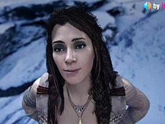 hey kratos gives freya this wild blowjob and pussy fuck outdoors 😈🍆