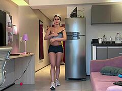 Corno Leaves Wife at Gym for Personal Trainer's Tight Pussy Fuck