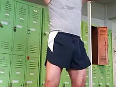 Hey, pervy papifachero strips down after sweaty gym workout and loves that steamy shower vibe.