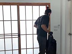 cute teen loves tied up blowjob with deepthroat and facial