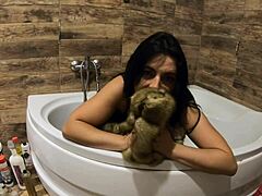 hey, wanna watch milfycalla pee play in bathtub with fur coat and pantyhose 198?