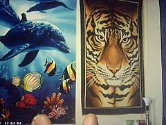 behind the scenes shows ebony with glasses taking italian dick in interracial pov fucking action