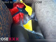 I choke and gag on that African cock while deepthroating and swallowing every drop.