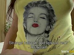 Skinny Blonde Teen Sucks Monster Cock For Facial Cumshot On Tight Shaved Pussy