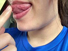 awesome latina spits into mouth during fetish play