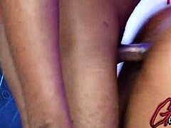 Oh man, that bbc is pounding this curvy girlfriend's tight wet pussy in serious doggystyle action