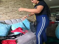 I have not seen my stepsister so long and squeezed her white booty. Did she change into lingerie to submit as slave?