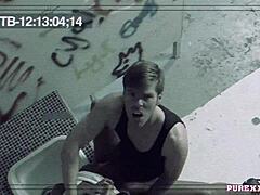 Hot Brunette Milf Feels Intense Passion Taking Huge Cock in Toilet With Cumshot.