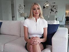 Blonde Emma Hix Takes Huge BBC With Cumshot!