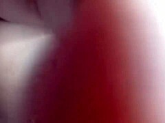 Horny ebony beauty feels intense squirting orgasm with close-up pussy play and moaning