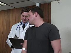 Busty blonde nurse gets her juicy ass drilled by the hung doctor until he cums