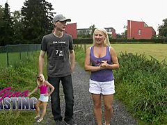 Gina Casting Features Bent Over Doggystyle Blowjob and Lick Action in Detailed Interview Scene