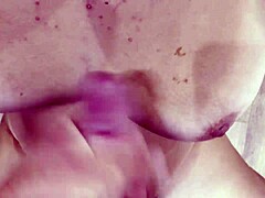 Milf Cums Hard On Her Big Tits