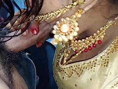 Most beautiful married Indian bhabhi gives cute blowjob on wedding