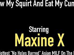 i'm a squirting asian slut maxine x milking cock with hot whorefriend anna