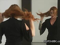 milf explores massive black cock after tough breakup in lingerie