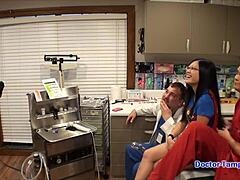 dr tampa explores saving super mina. this 18+ asian nurse in latex gloves treats her patient backstage.