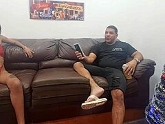 Suggestive Latina Bent Over for First-Time Anal in Doggystyle Action