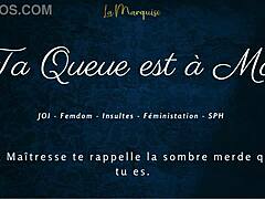 Hey, ta queue est à moi in this French JOI femdom session with some steamy dirty talking.