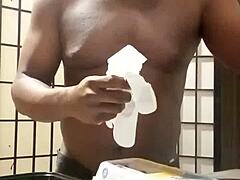 Cooking adventure with llamas after dark in the kitchen using bananas and food for free