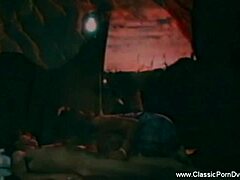 Blonde goddess from golden age of porn enjoys fun vintage session.