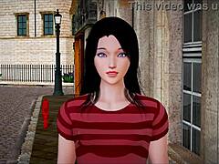 Brunette teen with big tits dominates erotic homemade game in my new family