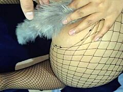 damn, it feels so good when he shoves it in both my holes for homemade anal