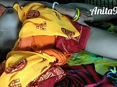 Indian housewife takes rough doggystyle pounding from big tits lover in rural home