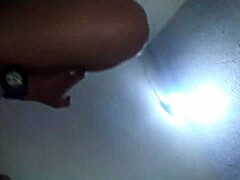 cuckold sex tape with latina wife riding black cock while hubby masturbates