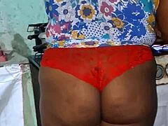 oiled big ass bbw ebony with huge tits in homemade outdoor kitchen solo