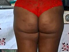 oiled big ass bbw ebony with huge tits in homemade outdoor kitchen solo