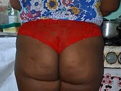 oiled big ass bbw ebony with huge tits in homemade outdoor kitchen solo