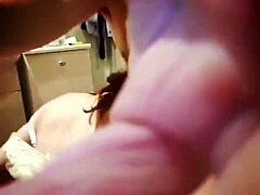blowjob with redhead girlfriend in bathroom