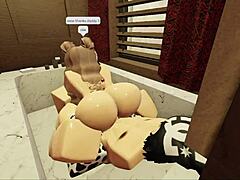 Brunette with a fat ass enjoys sucking and fucking in the pool