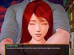 Redhead teen explores relationships in the game my new family episode 425