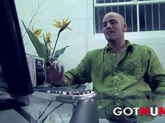 Blonde and brunette milfs dive into pussy licking and blowjobs in tattooed threesome with facial cumshots and cunilingus