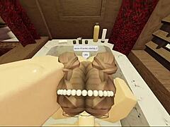 Brunette with a fat ass enjoys sucking and fucking in the pool