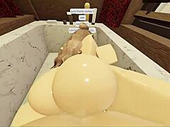 Brunette with a fat ass enjoys sucking and fucking in the pool