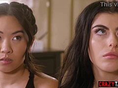 milf liv revamped scolds sexy asian and latina sitters with spanking and pussy licking punishment in taboo reality