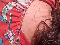 Amateur blowjob leads to doggy style fuck with cum in mouth in the bush. Bbw big tits chubby wife girlfriend enjoys outdoor public sex as cute hairy slut.